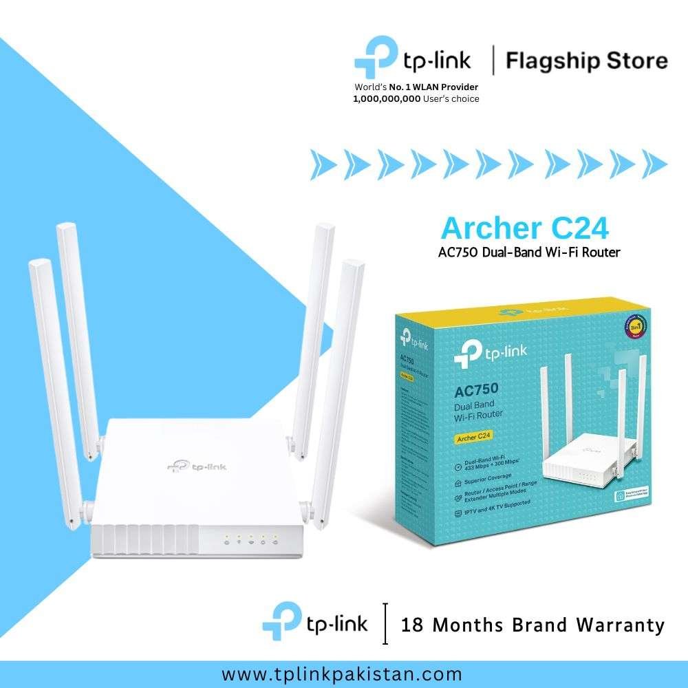 Tp Linke Router Price TP-Link Wi-Fi Router Archer C24 AC750 Dual-Band Wi-Fi Router