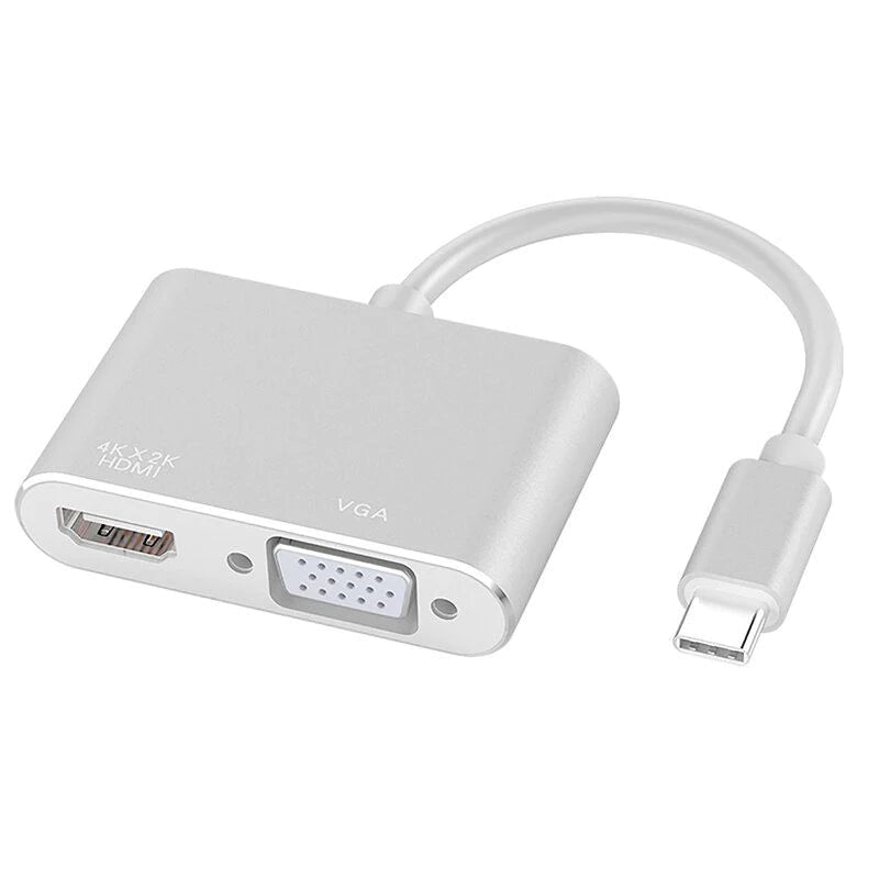 Compro™ USB 3.1 Type C to VGA + HDMI 4K*2K Adapter