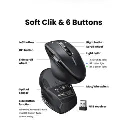 UGREEN 45792 MULTI MODE WIRELESS MOUSE