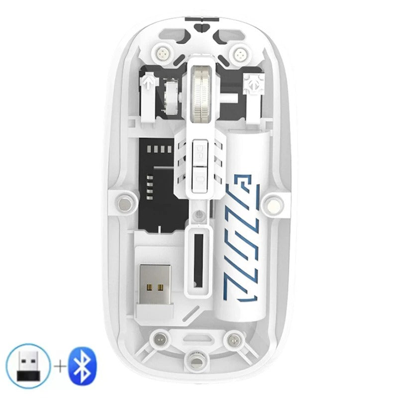 Compro™  Transparent Wireless Bluetooth Charging Mouse Dual-mode