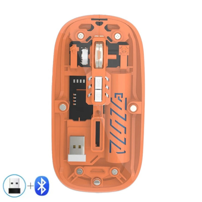 Compro™  Transparent Wireless Bluetooth Charging Mouse Dual-mode