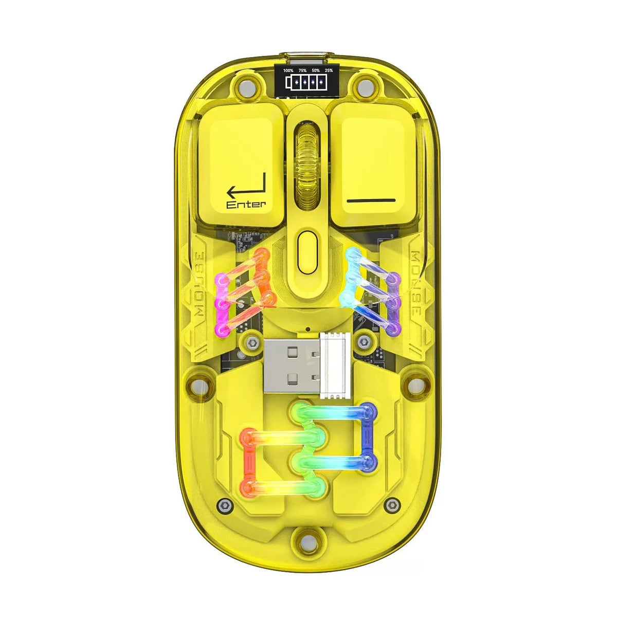 Compro™ New Style Transparent Mouse with RGB Cool Backlight