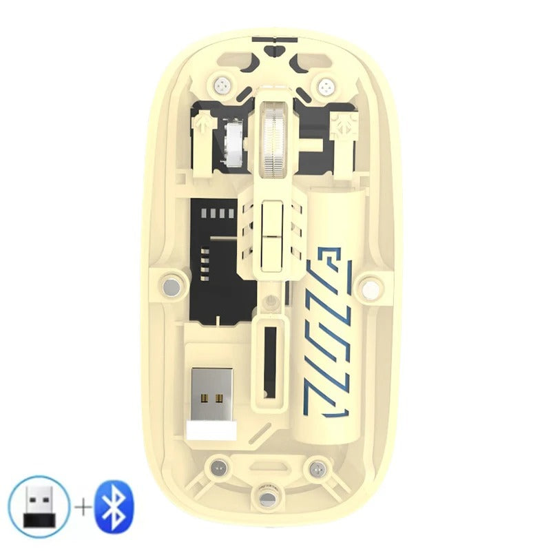 Compro™  Transparent Wireless Bluetooth Charging Mouse Dual-mode