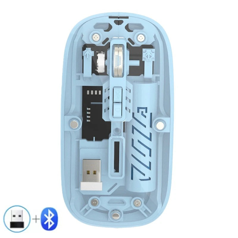 Compro™  Transparent Wireless Bluetooth Charging Mouse Dual-mode