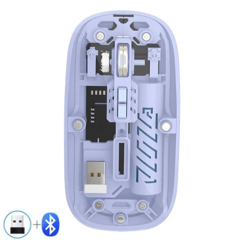 Compro™  Transparent Wireless Bluetooth Charging Mouse Dual-mode