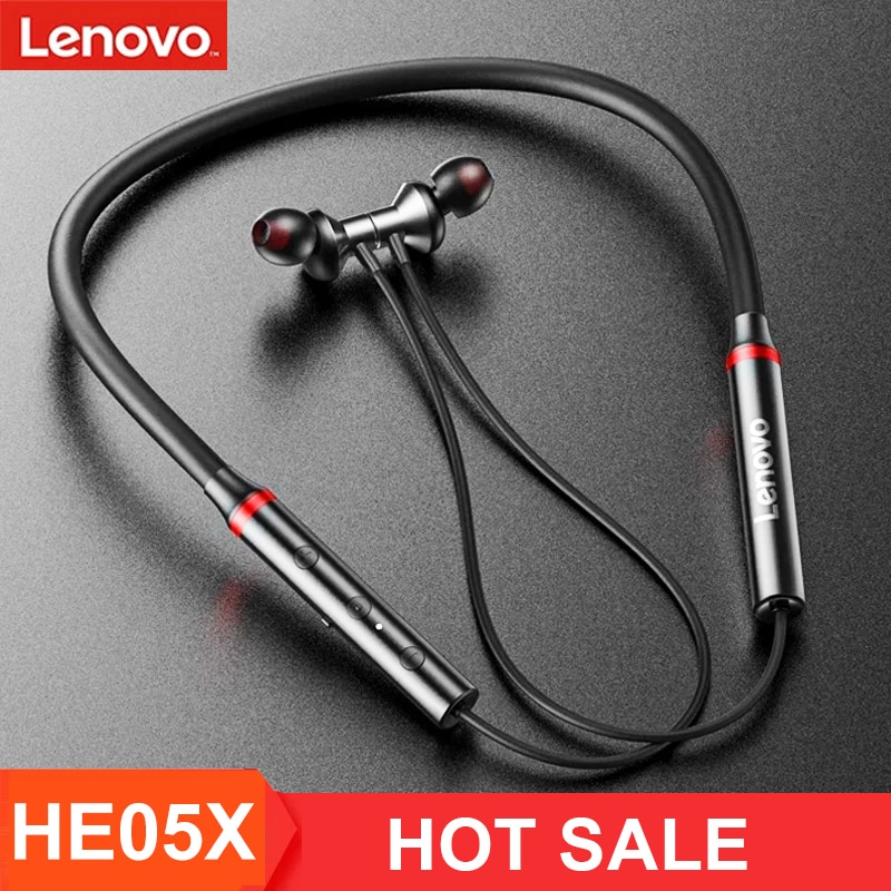 Lenovo HE05X Wireless Neckband Earphone Bluetooth 5.0