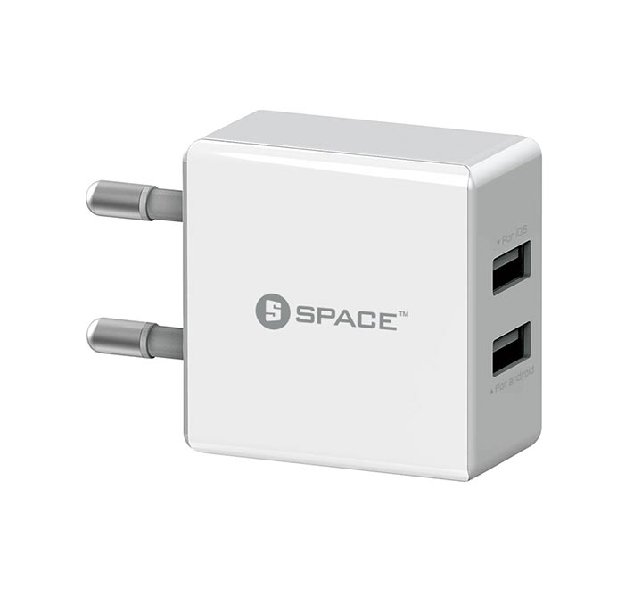 Dual Port USB 2.4A Wall Charger (w Micro USB Cable)