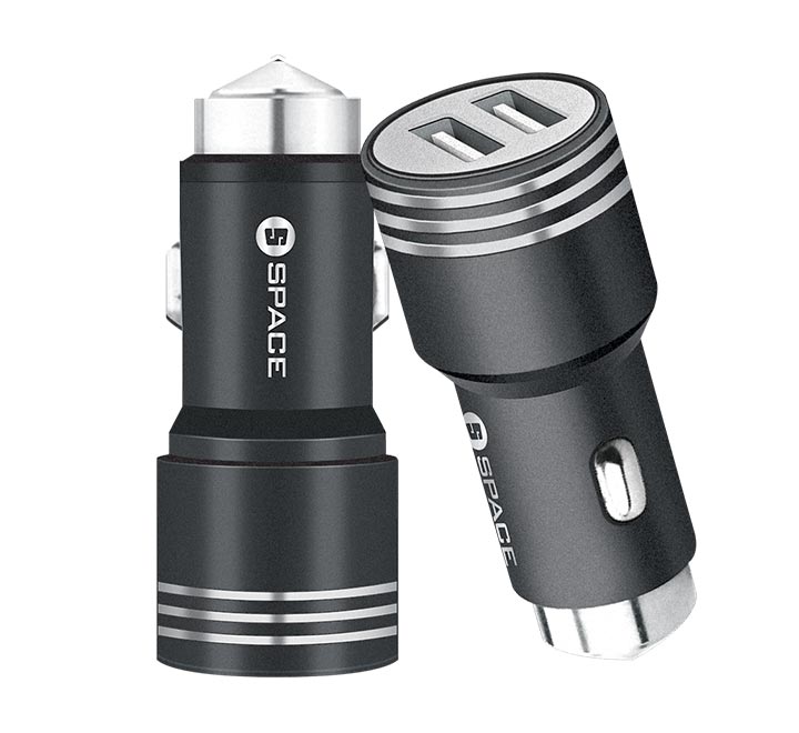 Dual Port USB 3.4A Metal Car Charger