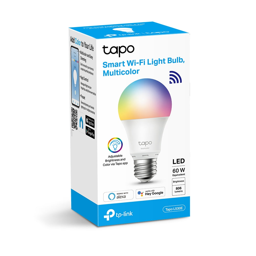 TP-Link Tapo L530E Smart Wi-Fi Light Bulb, Multicolor