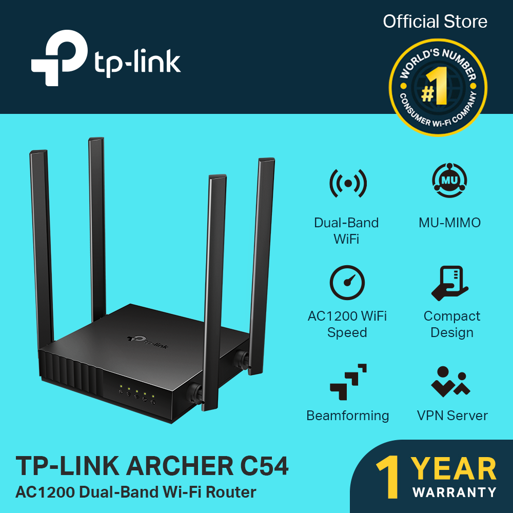 TP-Link Archer C54 AC1200 Dual Band Wi-Fi Router