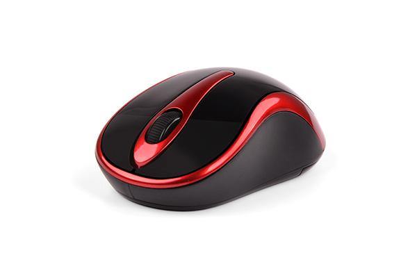 G3-280N 2.4G Optical Wireless Mouse | Black+Red & Glossy Grey - A4TECH - Compro System