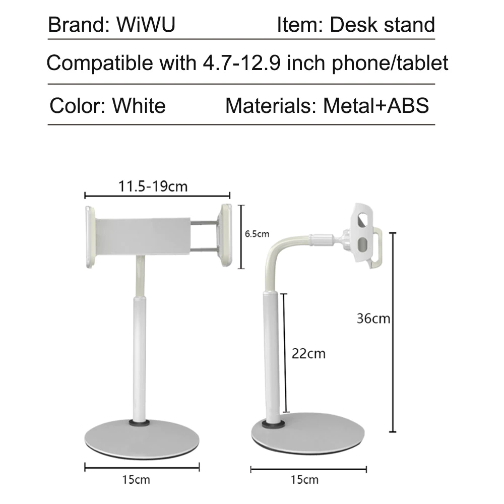 WIWU ZM300 Retractable Rotating Mobile Phone GIraffe Desk Stand