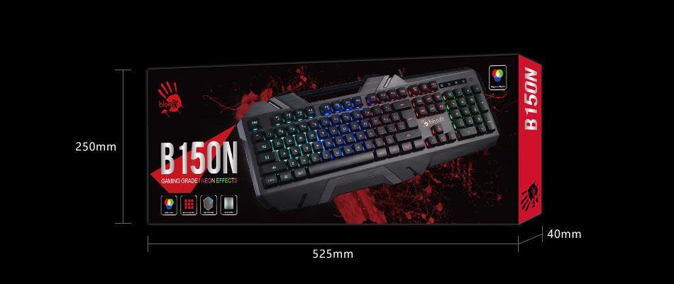 BLOODY B150N - ILLUMINATE GAMING KEYBOARD - Bloody - Compro System