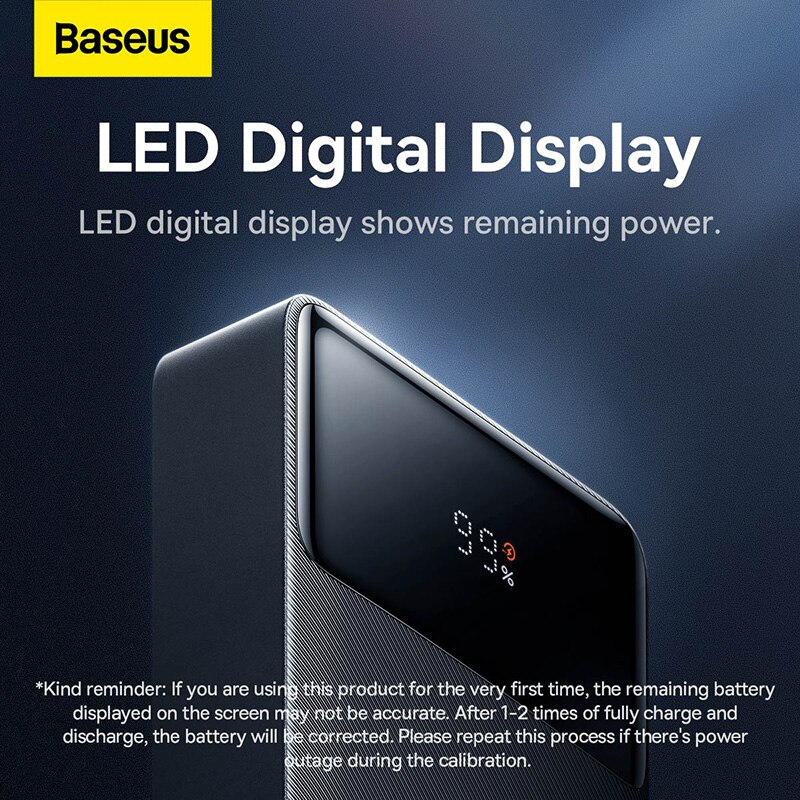 Baseus Bipow Digital Display Fast charge Power bank  20000mAh 25W Black