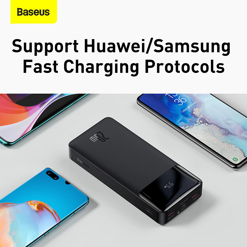 Baseus Bipow Digital Display Power bank 20000mAh 20W Black