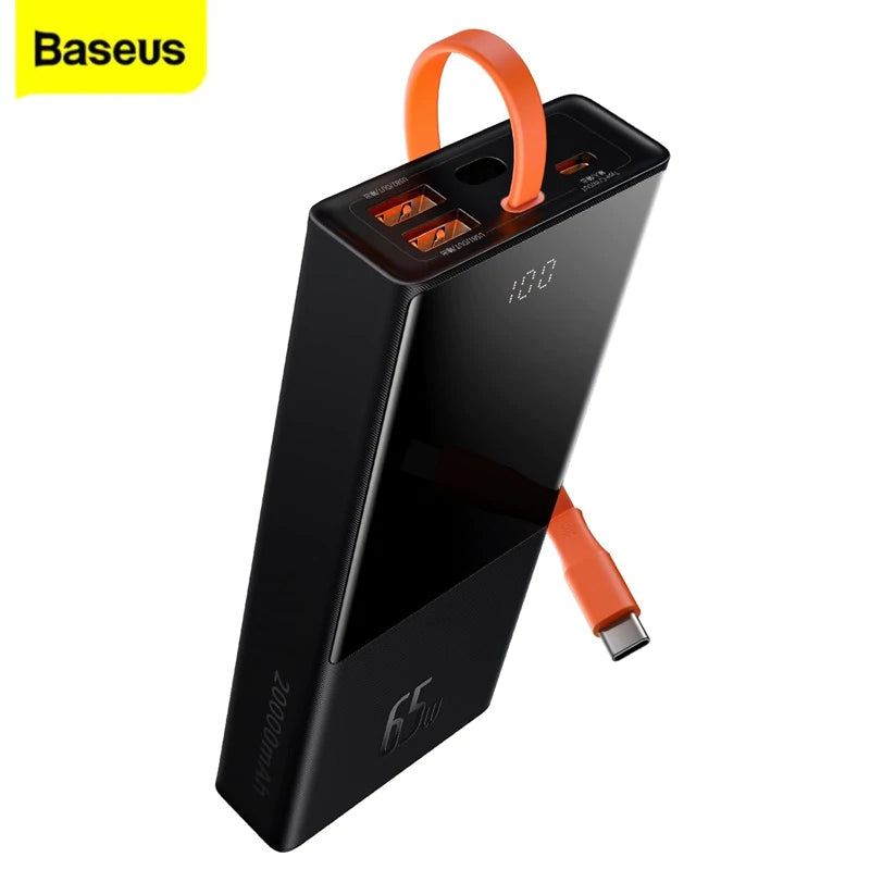 Baseus Elf Digital Display Fast Charging Power Bank 20000mAh 65W Black