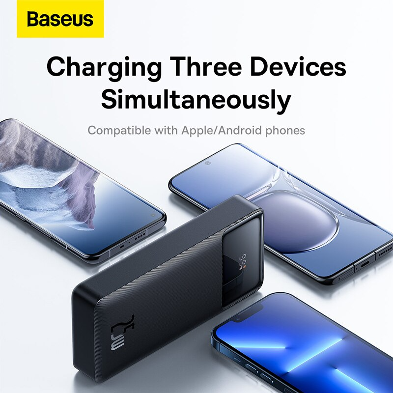 Baseus Bipow Digital Display Fast charge Power bank  20000mAh 25W Black