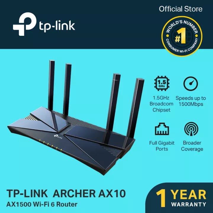 TP-Link Archer AX10 AX1500 Wi-Fi 6 Router
