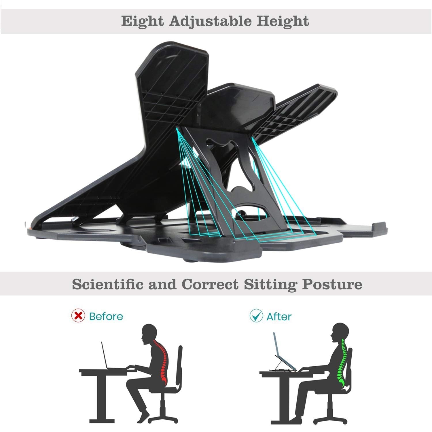 Compro™ Adjustable Laptop Stand with Mobile Holder