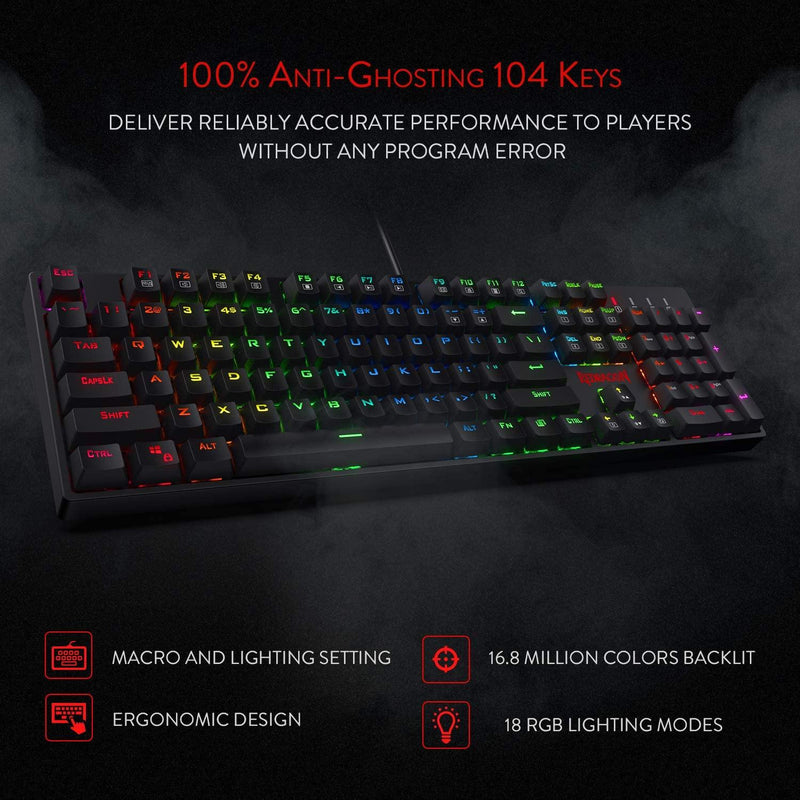 Redragon K582BA RGB Wired Mechanical Gaming Keyboard & M711 Cobra Gaming Mouse Combo - REDRAGON - Compro System