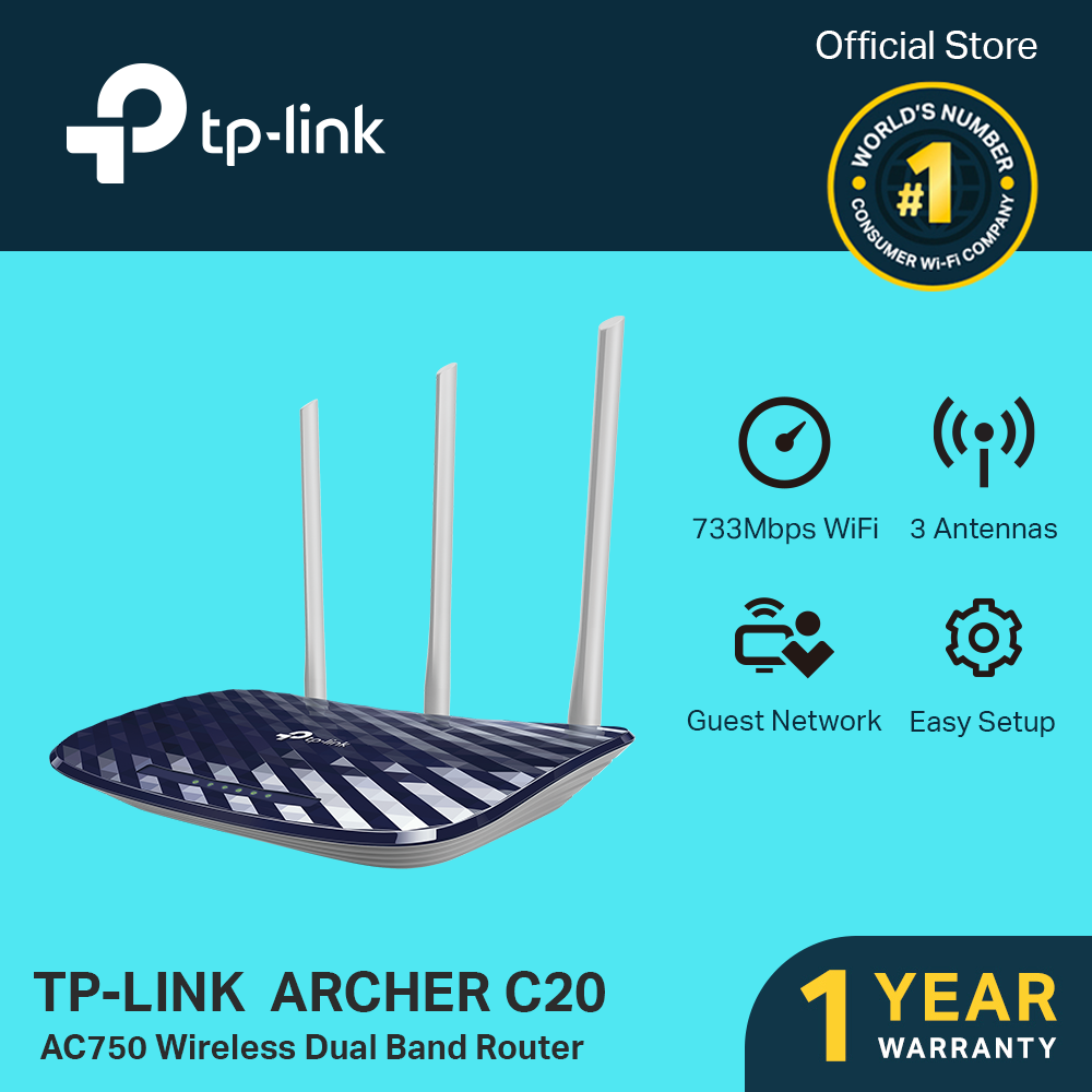 TP-Link Archer C20 AC750 Wireless Dual Band Router