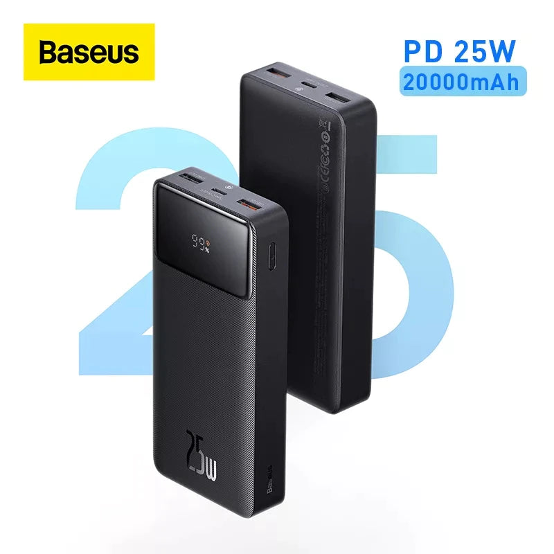 Baseus Bipow Digital Display Fast charge Power bank  20000mAh 25W Black