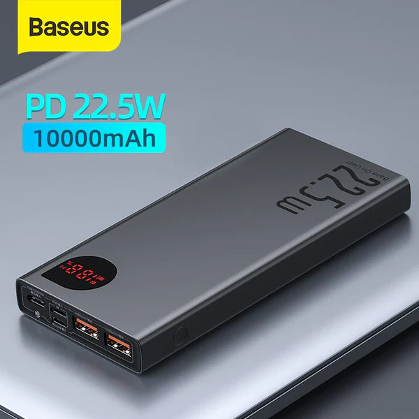 Baseus Adaman Metal Digital Display Quick Charge Power Bank 22.5W – Black