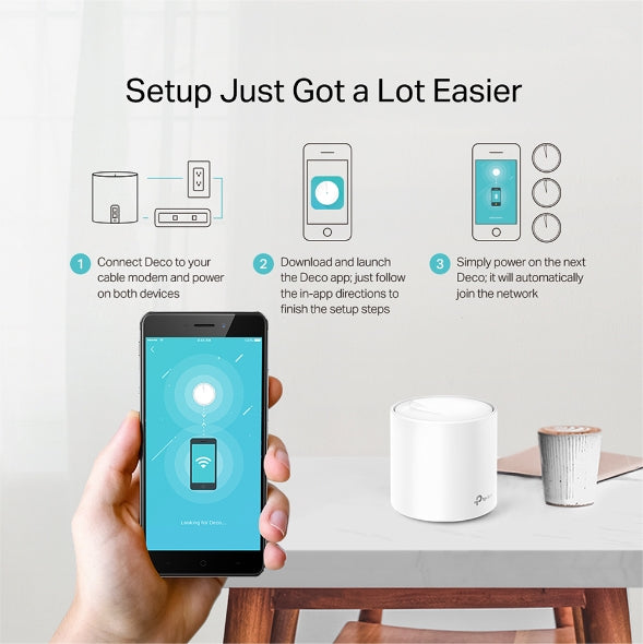 TP-Link Deco X20 (3-pack) AX1800 Whole Home Mesh Wi-Fi 6 System | WiFi 6 Mesh Router