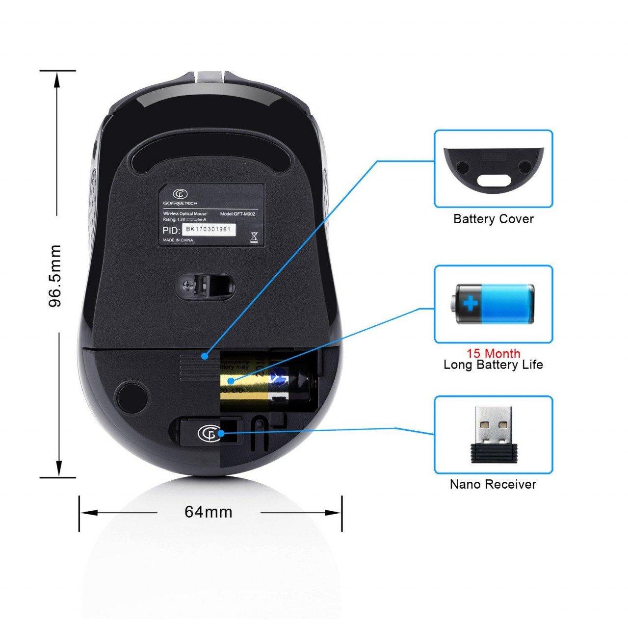 GOFREETECH GFT-M003 Wireless Mouse - GOFREETECH - Compro System