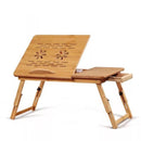 Bamboo Laptop Table with Cooling Fan - Compro System - Compro System