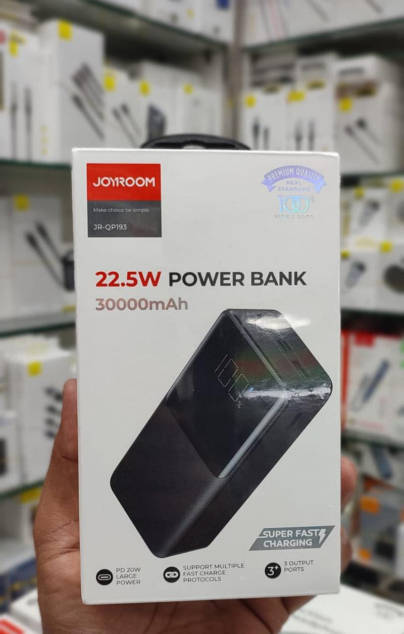 JR-QP193 30000mah 22.5W fast charging powerbank with LCD display – JOYROOM