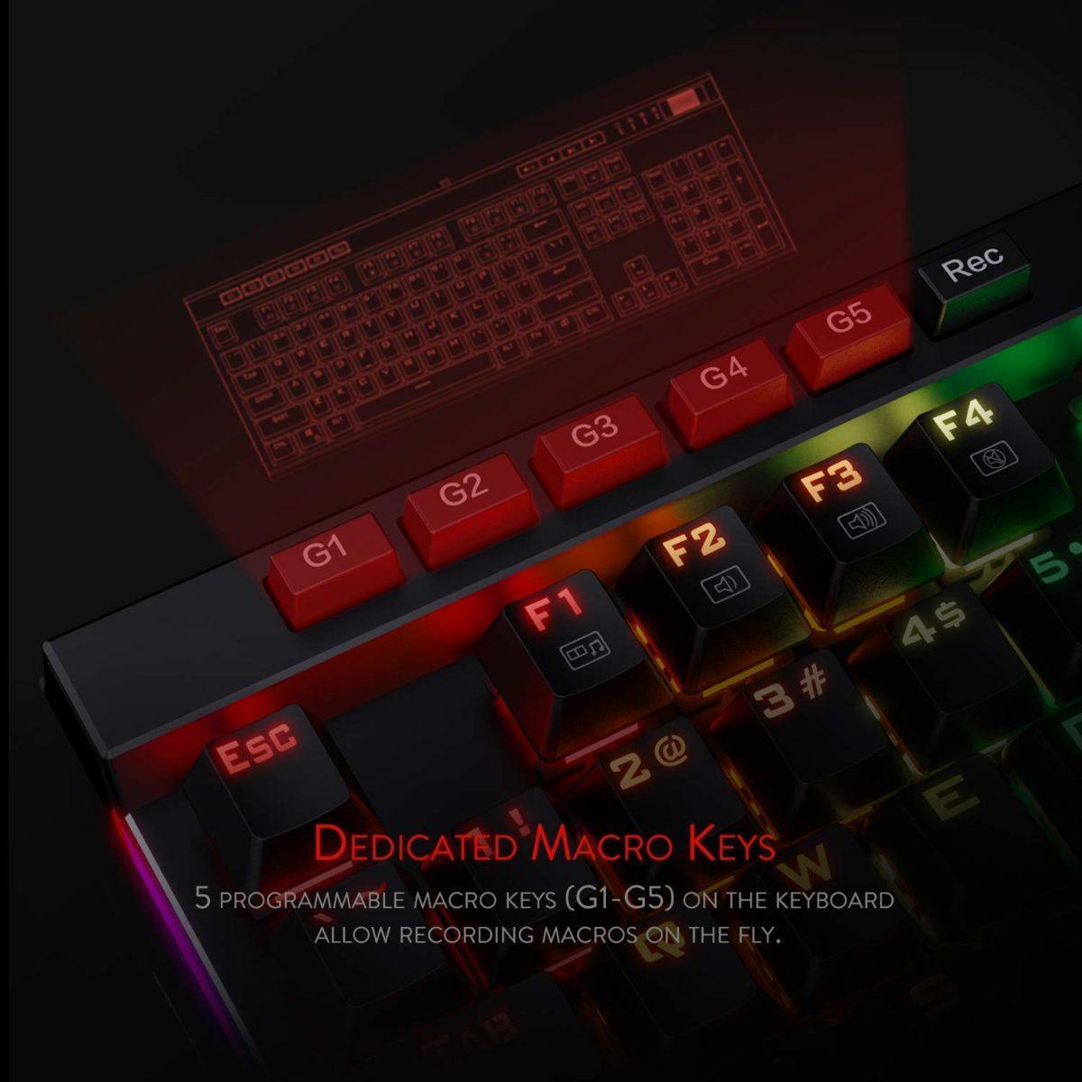 Redragon VATA K580 Pro RGB Mechanical Gaming Wired Keyboard - REDRAGON - Compro System