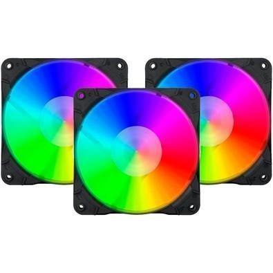 Redragon GCF007 120mm RGB Triple Case Fan Pack - REDRAGON - Compro System