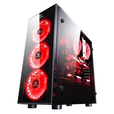 Redragon SIDESWIPE Gaming Chassis RD GC601, 3 x 120mm Fan Included, Tempered Glass - REDRAGON - Compro System