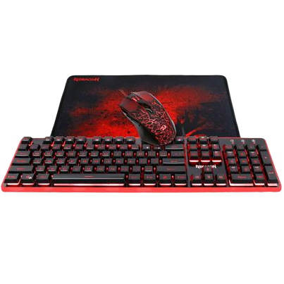 Redragon S107 Combo Pack 3 in 1 K509 DYAUS RGB + Mouse M608 + Mouse Pad P016 PISCES - REDRAGON - Compro System