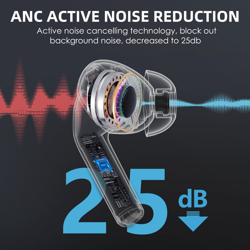 Joyroom JR-TA2 ANC Noice Reduction Wireless Earbuds-agate