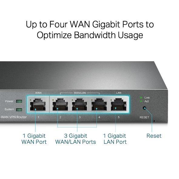 TP-Link TL-R605 SafeStream Gigabit Multi-WAN VPN Router - TP LINK - Compro System