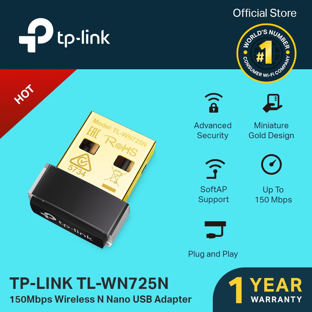 TP-Link TL-WN725N 150Mbps Wireless N Nano USB Adapter