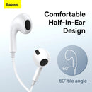 Baseus Encok Type-C lateral in-ear Wired Earphone C17 White