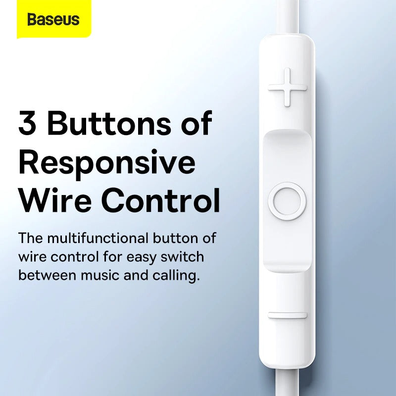 Baseus Encok Type-C lateral in-ear Wired Earphone C17 White