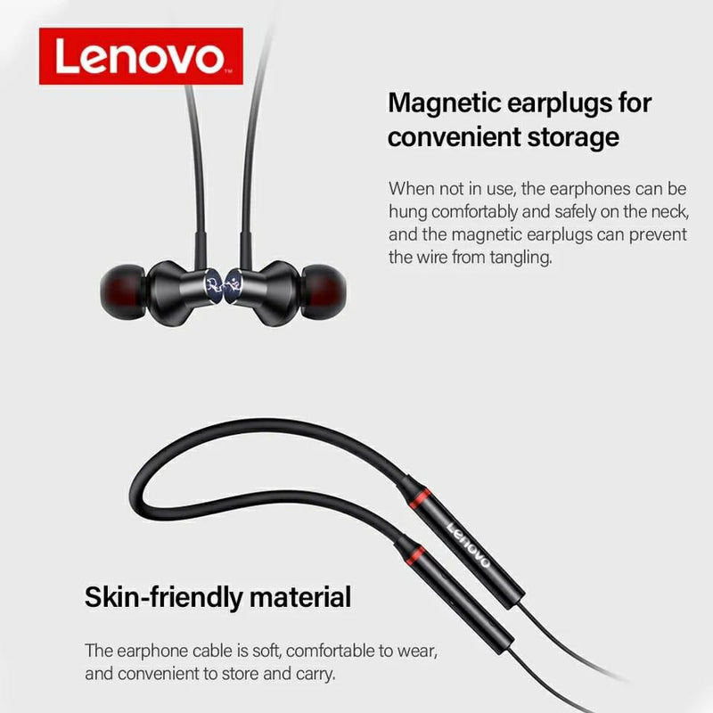 Lenovo HE05X Wireless Neckband Earphone Bluetooth 5.0 - Lenovo - Compro System