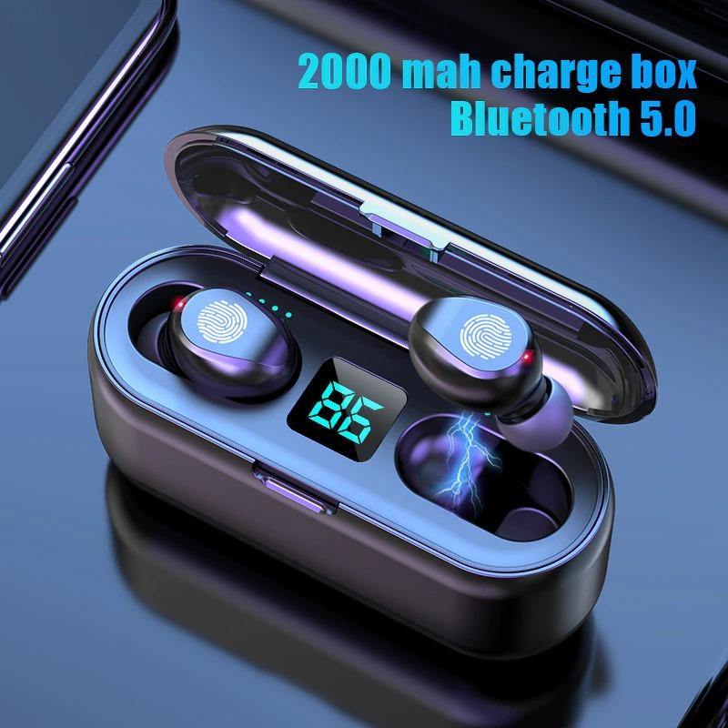 Air F9 Max TWS Bluetooth Earphone LED Display Bluetooth 5.0 - TWS - Compro System