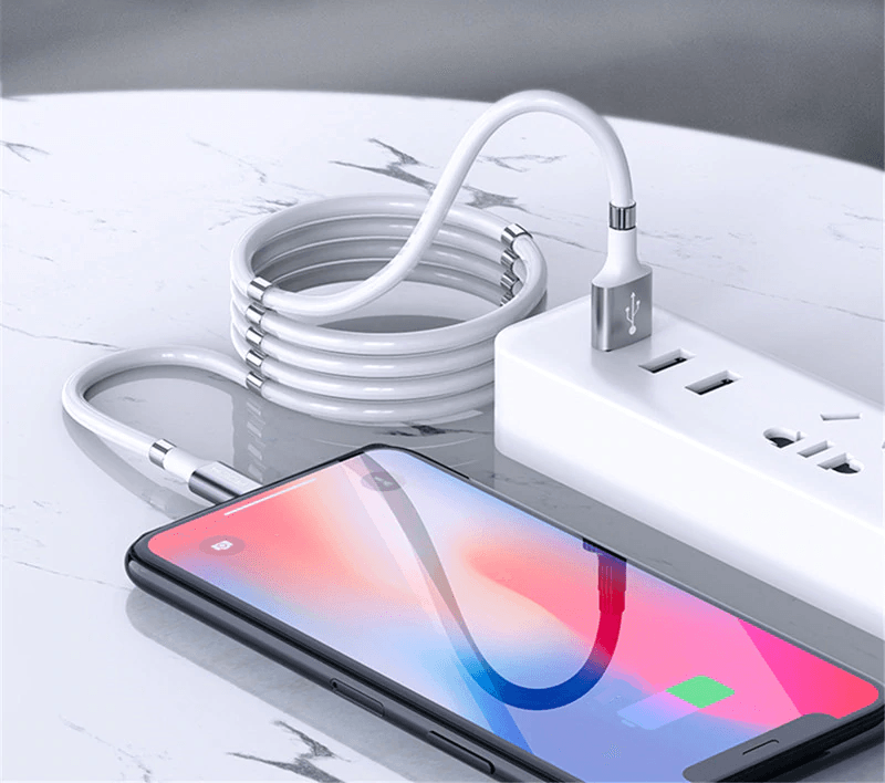 Self Winding Fast Charging Magnetic Cable