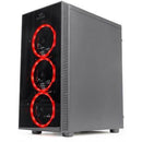 Redragon THUNDERCRACKER 3 x RGB LED Tempered Glass SideFront ATX Gaming Chassis Black GC605 - REDRAGON - Compro System