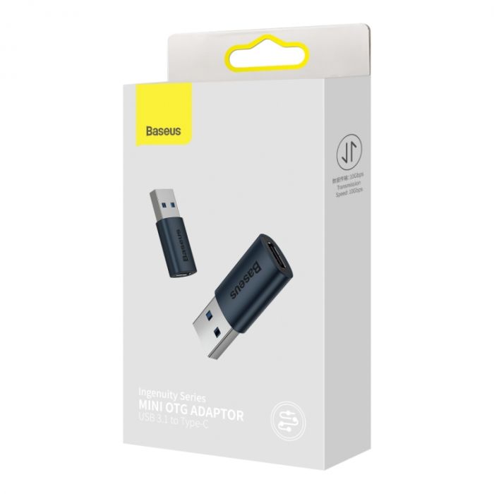 Adattatore OTG Baseus USB-A 3.1 Maschio A USB-C Femmina – Mini Converter Per Smartphone, Tablet E Laptop