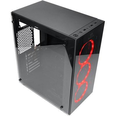 Redragon THUNDERCRACKER 3 x RGB LED Tempered Glass SideFront ATX Gaming Chassis Black GC605 - REDRAGON - Compro System