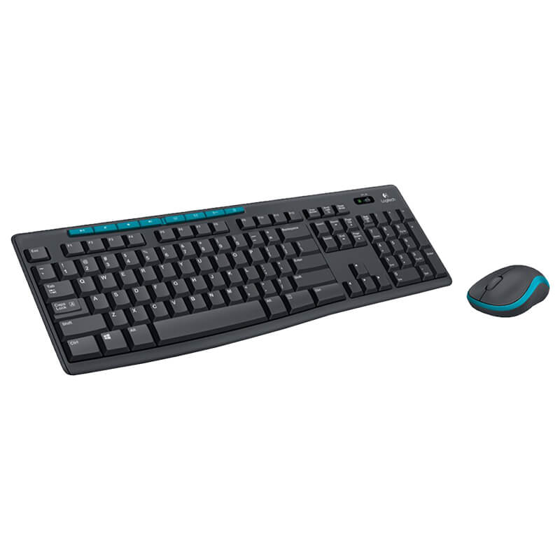 Logitech MK275 Wireless Keyboard & Mouse Combo - Black / Blue