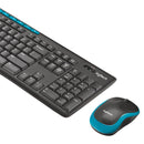 Logitech MK275 Wireless Keyboard & Mouse Combo - Black / Blue