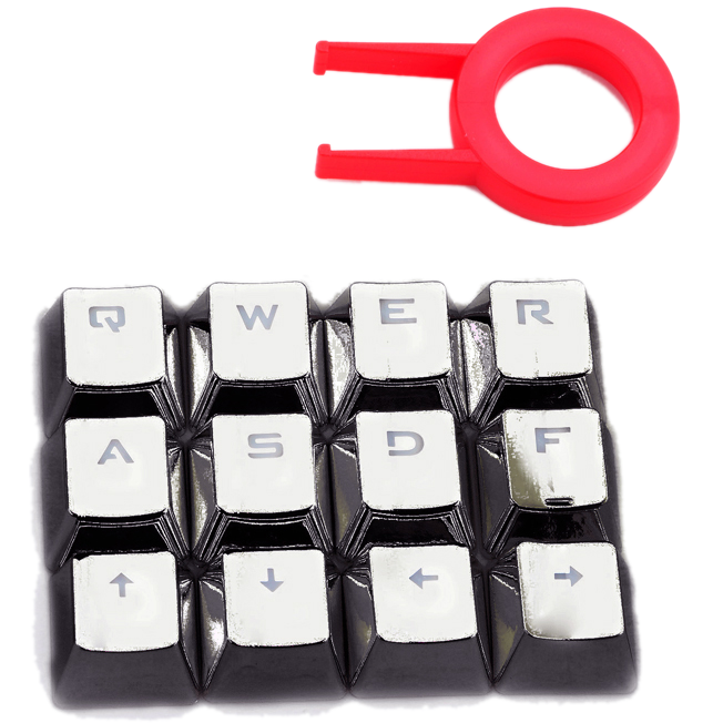 Redragon A103GR 12 Chrome keycaps MX Style with Key Puller - REDRAGON - Compro System