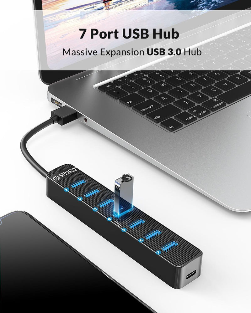 ORICO 7 Port USB 3.0 HUB With Type C Power Supply Port - ORICO - Compro System